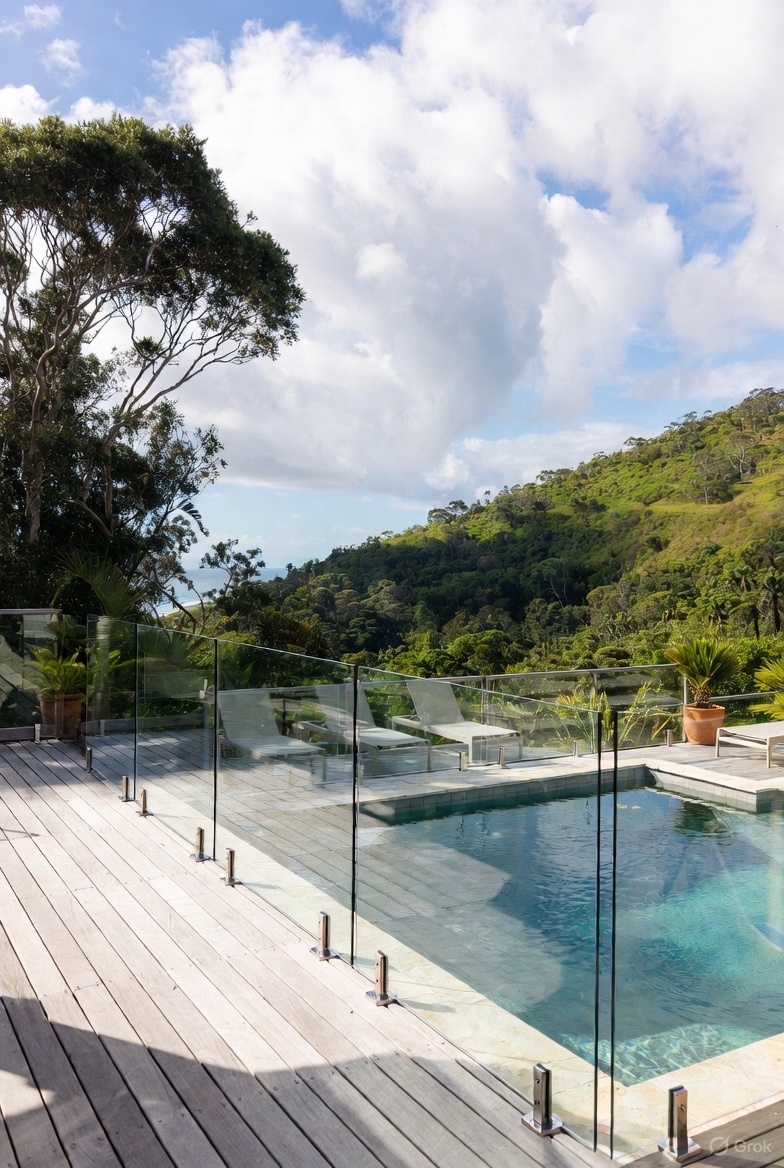 Stunning frameless glass installation Sunshine Coast